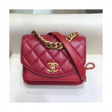 Chanel 2019 Flap Shoulder Bag,19CM - 샤넬 2019 플랩 숄더백,CHAB0974,19CM,레드