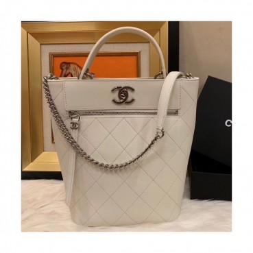 Chanel 2019 Bucket Shoulder Bag,20CM - 샤넬 2019 버킷 숄더백,CHAB0968,20CM,화이트