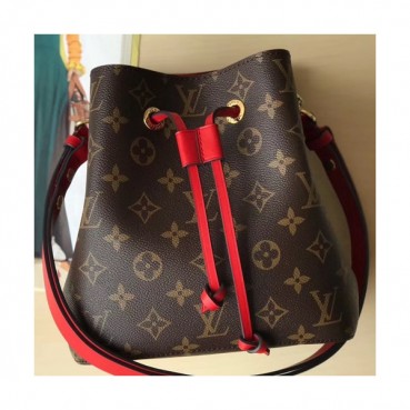 Louis Vuitton 2019 Neonoe Women  Mini Bucket Bag,20cm - 루이비통 2019 네오 노에 여성용  미니 버킷백,M52853,LOUB1516,20cm,브라운+레드