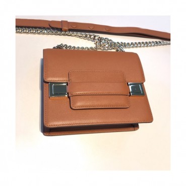 Delvaux 2019 Leather Shoulder Bag,18CM - 델보 2019 레더 숄더백,DVB0325 .18CM,브라운