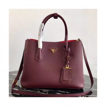 Prada 2019 Vitello Daino Double Leather Tote Shoulder Bag,33cm - 프라다 2019 비텔로 다이노 두블레 여성용 레더 토트 숄더백 ,1BG008