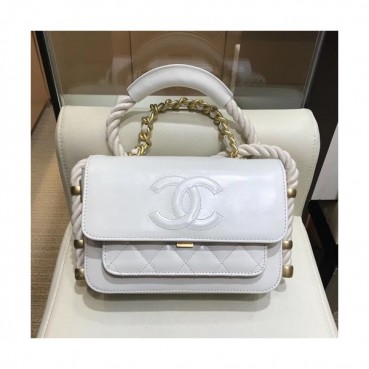 Chanel 2019 Leather  Women Shoulder  Bag,22CM - 샤넬 2019 레더 여성용 숄더백,CHAB0950,22CM,화이트