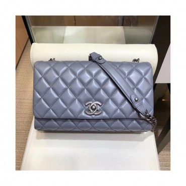 Chanel 2019 Leather Women Chain Shoulder Bag,28CM - 샤넬 2019 레더 여성용 체인 숄더백,CHAB0941,28CM,그레이