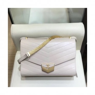 Chanel 2019 Leather Women Large Shoulder Bag,23CM - 샤넬 2019 레더 여성용 라지 숄더백,CHAB0935,23CM,아이보리