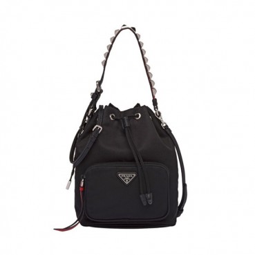 Prada 2019 Women Nylon Bucket Tote Shoulder Bag ,23CM - 프라다 2019 여성용 나일론 버킷 토트 숄더백 1BH038