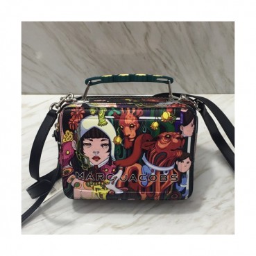 Mark Jacobs 2019 Leather Women Box Tote Shoulder Bag,23cm - 마크제이콥스 2019 레더 여성용 박스 토트 숄더백,MJB0085,23cm,블랙