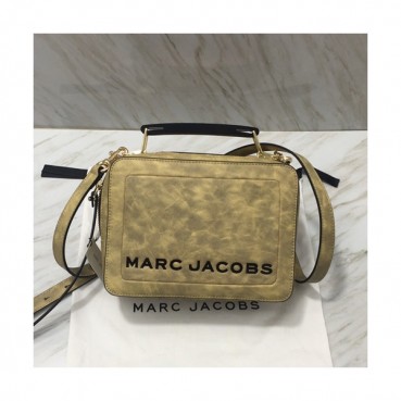 Mark Jacobs 2019 Leather Women Box Tote Shoulder Bag,23cm - 마크제이콥스 2019 레더 여성용 박스 토트 숄더백,MJB0083 ,23cm,머스타드