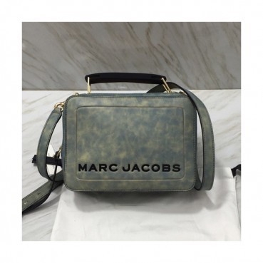 Mark Jacobs 2019 Leather Women Box Tote Shoulder Bag,23cm - 마크제이콥스 2019 레더 여성용 박스 토트 숄더백,MJB0082 ,23cm,블루