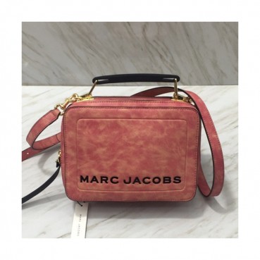 Mark Jacobs 2019 Leather Women Box Tote Shoulder Bag,23cm - 마크제이콥스 2019 레더 여성용 박스 토트 숄더백,MJB0081 ,23cm,핑크