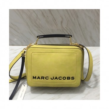 Mark Jacobs 2019 Leather Women Box Tote Shoulder Bag,23cm - 마크제이콥스 2019 레더 여성용 박스 토트 숄더백,MJB0079 ,23cm,옐로우
