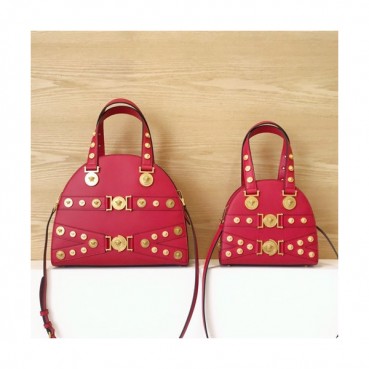 Versace 2019 Tribute Leather Tote Shoulder Bag,22/31CM - 베르사체 2019 트리뷰트 여성용 레더 토트 숄더백 ,VERB0065,22/31CM,레드