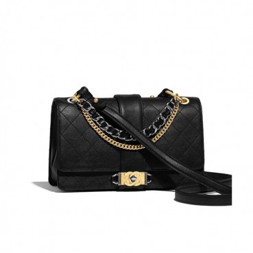 Chanel 2019 Leather Large Shoulder Bag ,25CM - 샤넬 2019 레더 여성용 라지 숄더백  CHAB0924,25CM,블랙