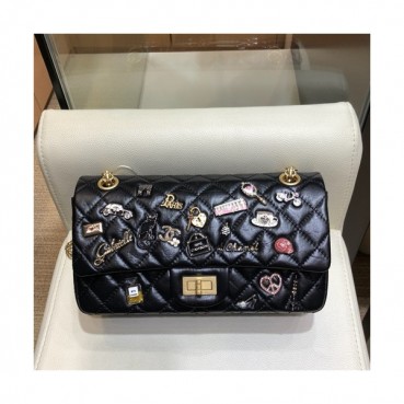 Chanel 2019 Women Leather Chain Shoulder Bag ,24CM - 샤넬 2019 여성용 레더 체인 숄더백,CHAB0911,24CM,블랙