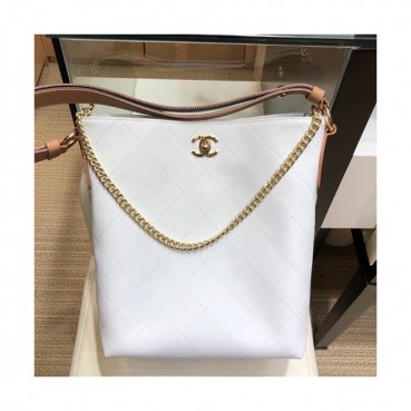 Chanel 2019 Women Tote Shoulder Bag,24CM - 샤넬 2019 여성용 토트 숄더백 CHAB0865,24CM,화이트