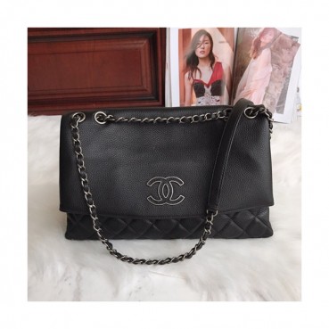 Chanel 2019 Women Leather Chain Shoulder Bag ,32CM - 샤넬 2019 여성용 레더 체인 숄더백,CHAB0861,32CM,블랙