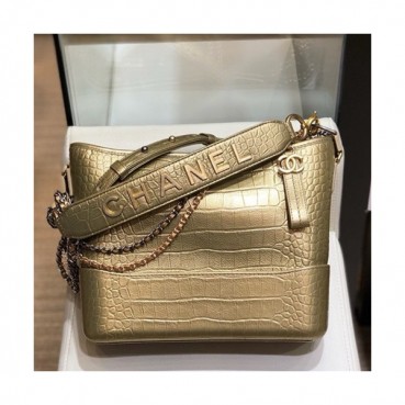 Chanel 2018 Gabrielle Hobo Leather Shoulder Bag ,28CM - 샤넬 2018 가브리엘 호보 레더 숄더백,CHAB0859,28CM,옐로우골드