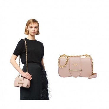 Prada 2019 Sidonie Saffiano Chain Shoulder Bag,21.5cm - 프라다 2019 여성용 시도니 사피아노 체인 숄더백 ,1BD219