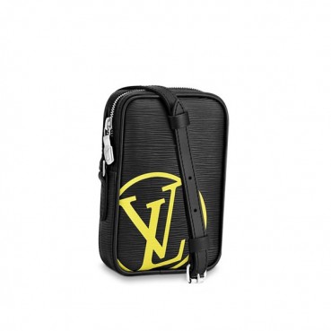 Louis Vuitton 2019 Epi Danube Shoulder Bag,17cm - 루이비통 2019 남여공용 에삐 다뉴브 숄더백 M55120,LOUB1474 ,17cm,블랙