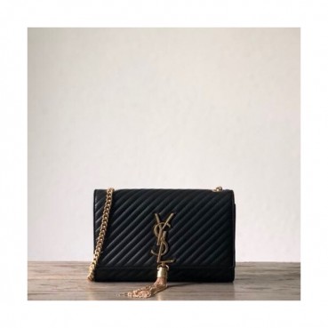 Saint Laurent 2019 Leather Shoulder Bag,20CM - 입생로랑 2019 레더 여성용 숄더백,3709, SLB0429,20CM,블랙