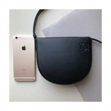 Loewe 2019 Heel Shoulder Bag, 17.5CM - 로에베 2019 힐 숄더백 ,LOEB0314, 17.5CM,블랙