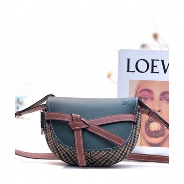 Loewe 2019 Gate Small Shoulder Bag,20CM - 로에베 2019 게이트 스몰 숄더백 ,LOEB0261, 20CM,다크그린