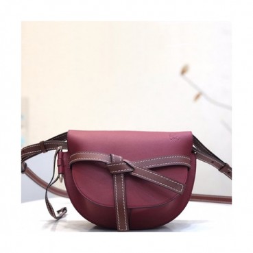 Loewe 2019 Gate Small Shoulder Bag,20CM - 로에베 2019 게이트 스몰 숄더백 ,LOEB0255, 20CM,와인