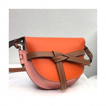 Loewe 2019 Gate Small Shoulder Bag,20CM - 로에베 2019 게이트 스몰 숄더백 ,LOEB0249, 20CM,오렌지핑크