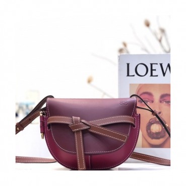 Loewe 2019 Gate Small Shoulder Bag,20CM - 로에베 2019 게이트 스몰 숄더백 ,LOEB0248, 20CM,퍼플와인