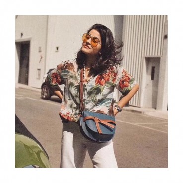 Loewe 2019 Gate Small Shoulder Bag,20CM - 로에베 2019 게이트 스몰 숄더백 ,LOEB0246, 20CM,블루