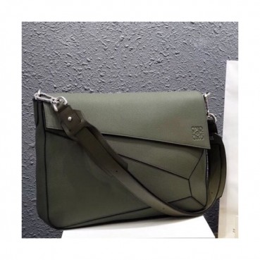 Loewe 2019 Puzzle Messenger Shoulder Bag, 36.5CM - 로에베 2019 남성용 퍼즐 메신저 숄더백 ,LOEB0219, 36.5CM, 그린