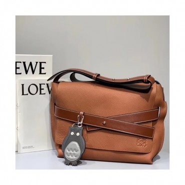 Loewe 2019 Messenger Shoulder Bag, 32CM - 로에베 2019 남성용 메신저 숄더백 ,LOEB0204, 32CM, 브라운