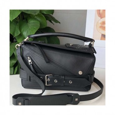 Loewe 2019 Puzzle Medium Shoulder Bag, 29CM - 로에베 2019 퍼즐 미듐 숄더백 ,LOEB0199, 29CM,블랙