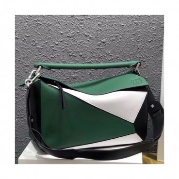 Loewe 2019 Puzzle Medium Shoulder Bag, 29CM - 로에베 2019 퍼즐 미듐 숄더백 ,LOEB0183, 29CM,그린