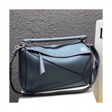 Loewe 2019 Puzzle Medium Shoulder Bag, 29CM - 로에베 2019 퍼즐 미듐 숄더백 ,LOEB0182, 29CM,블루
