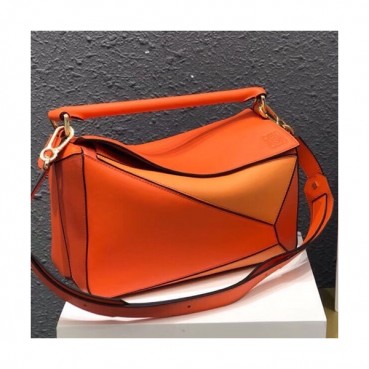 Loewe 2019 Puzzle Medium Shoulder Bag, 29CM - 로에베 2019 퍼즐 미듐 숄더백 ,LOEB0177, 29CM,오렌지