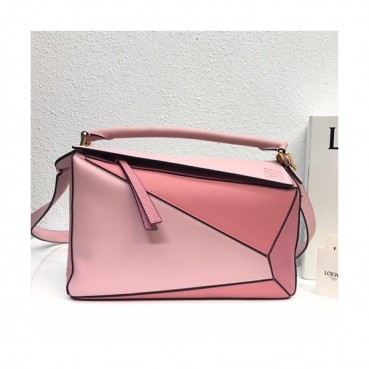 Loewe 2019 Puzzle Medium Shoulder Bag, 29CM - 로에베 2019 퍼즐 미듐 숄더백 ,LOEB0172, 29CM,핑크