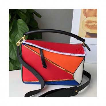Loewe 2019 Puzzle Medium Shoulder Bag, 29CM - 로에베 2019 퍼즐 미듐 숄더백 ,LOEB0164, 29CM,레드