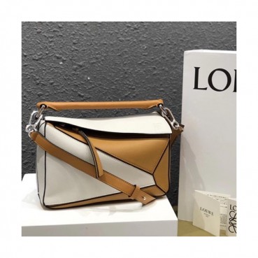 Loewe 2019 Puzzle Small Shoulder Bag, 24CM - 로에베 2019 퍼즐 스몰 숄더백 ,LOEB0163, 24CM,화이트