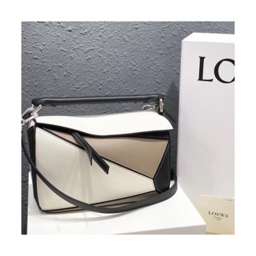 Loewe 2019 Puzzle Small Shoulder Bag, 24CM - 로에베 2019 퍼즐 스몰 숄더백 ,LOEB0162, 24CM,화이트