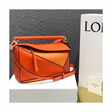 Loewe 2019 Puzzle Small Shoulder Bag, 24CM - 로에베 2019 퍼즐 스몰 숄더백 ,LOEB0161, 24CM,오렌지