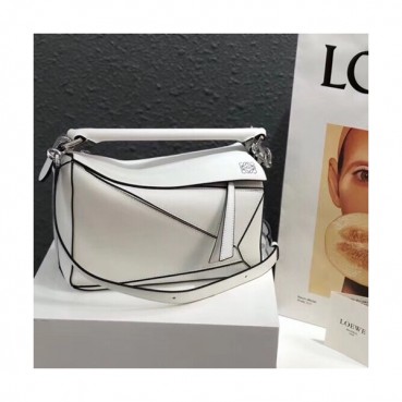 Loewe 2019 Puzzle Small Shoulder Bag, 24CM - 로에베 2019 퍼즐 스몰 숄더백 ,LOEB0158, 24CM,화이트