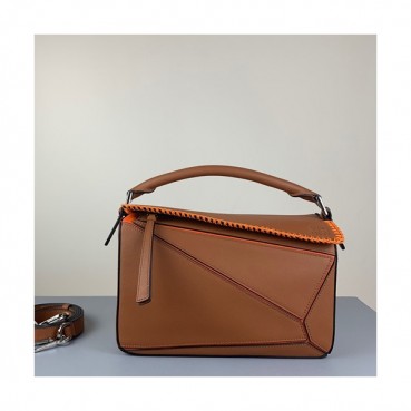 Loewe 2019 Puzzle Small Shoulder Bag, 24CM - 로에베 2019 퍼즐 스몰 숄더백 ,LOEB0154, 24CM,브라운