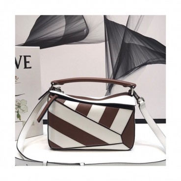 Loewe 2019 Puzzle Small Shoulder Bag, 24CM - 로에베 2019 퍼즐 스몰 숄더백 ,LOEB0148, 24CM,화이트