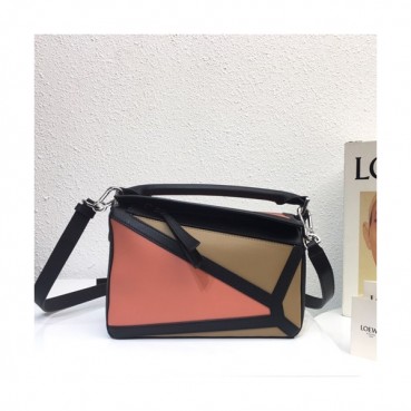 Loewe 2019 Puzzle Small Shoulder Bag, 24CM - 로에베 2019 퍼즐 스몰 숄더백 ,LOEB0146, 24CM,핑크