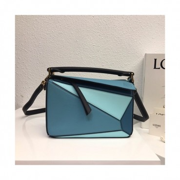 Loewe 2019 Puzzle Small Shoulder Bag, 24CM - 로에베 2019 퍼즐 스몰 숄더백 ,LOEB0144, 24CM,블루