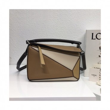 Loewe 2019 Puzzle Small Shoulder Bag, 24CM - 로에베 2019 퍼즐 스몰 숄더백 ,LOEB0143, 24CM,카키+오트밀