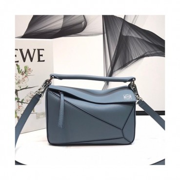 Loewe 2019 Puzzle Small Shoulder Bag, 24CM - 로에베 2019 퍼즐 스몰 숄더백 ,LOEB0137, 24CM,블루