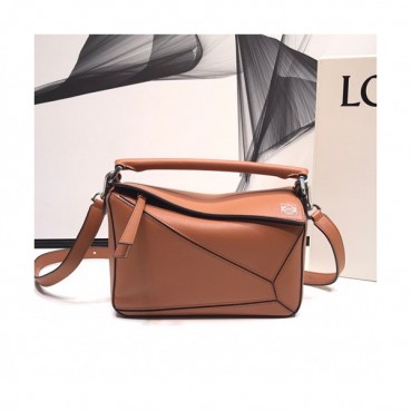 Loewe 2019 Puzzle Small Shoulder Bag, 24CM - 로에베 2019 퍼즐 스몰 숄더백 ,LOEB0136, 24CM,브라운