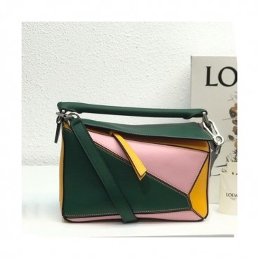 Loewe 2019 Puzzle Small Shoulder Bag, 24CM - 로에베 2019 퍼즐 스몰 숄더백 ,LOEB0131, 24CM, 다크그린