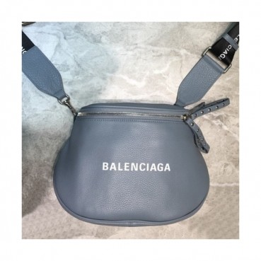 Balenciaga 2019 Leather  Shoulder Bag,24CM - 발렌시아가 2019 남여공용 레더 숄더백,BGB0366,24CM,연블루